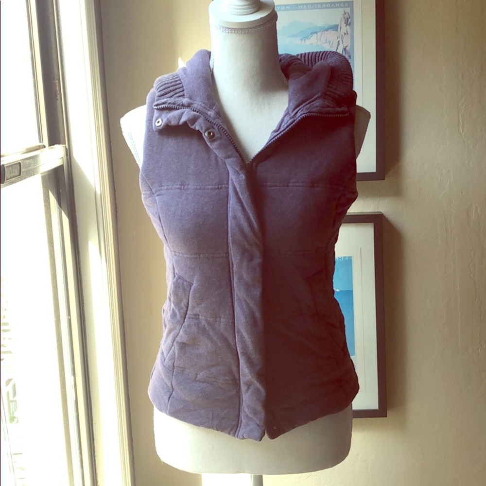 The North Face vest coat purple.